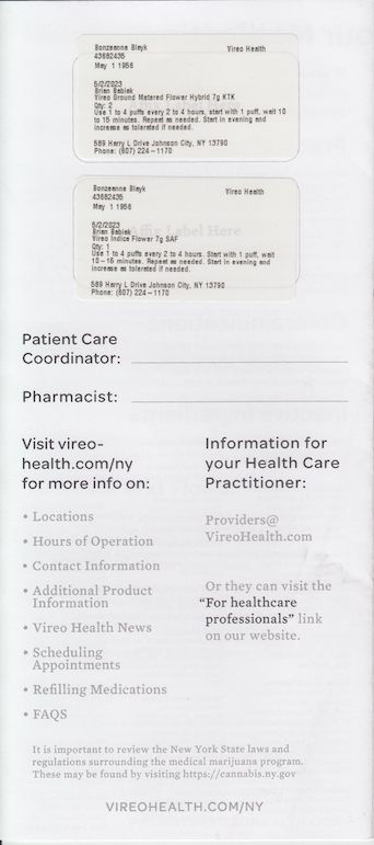 ./2023-05-02 - Vireo Health MMJ Purchase 21 - 2 x 7 Vireo Hybrid Flower KTK - 1 x 7 Vireo Indica Flower SAF - 14 gm.png